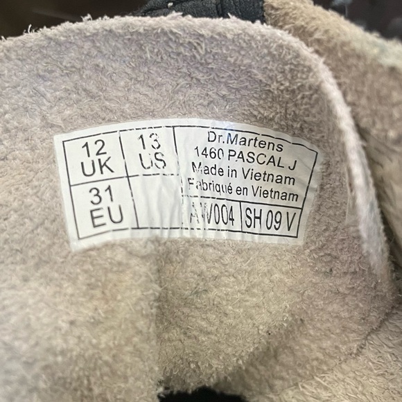 Dr. Martens 1460 Pascal J Metallic Mermaid Print Combat Boots Kids 13 - Picture 6 of 10